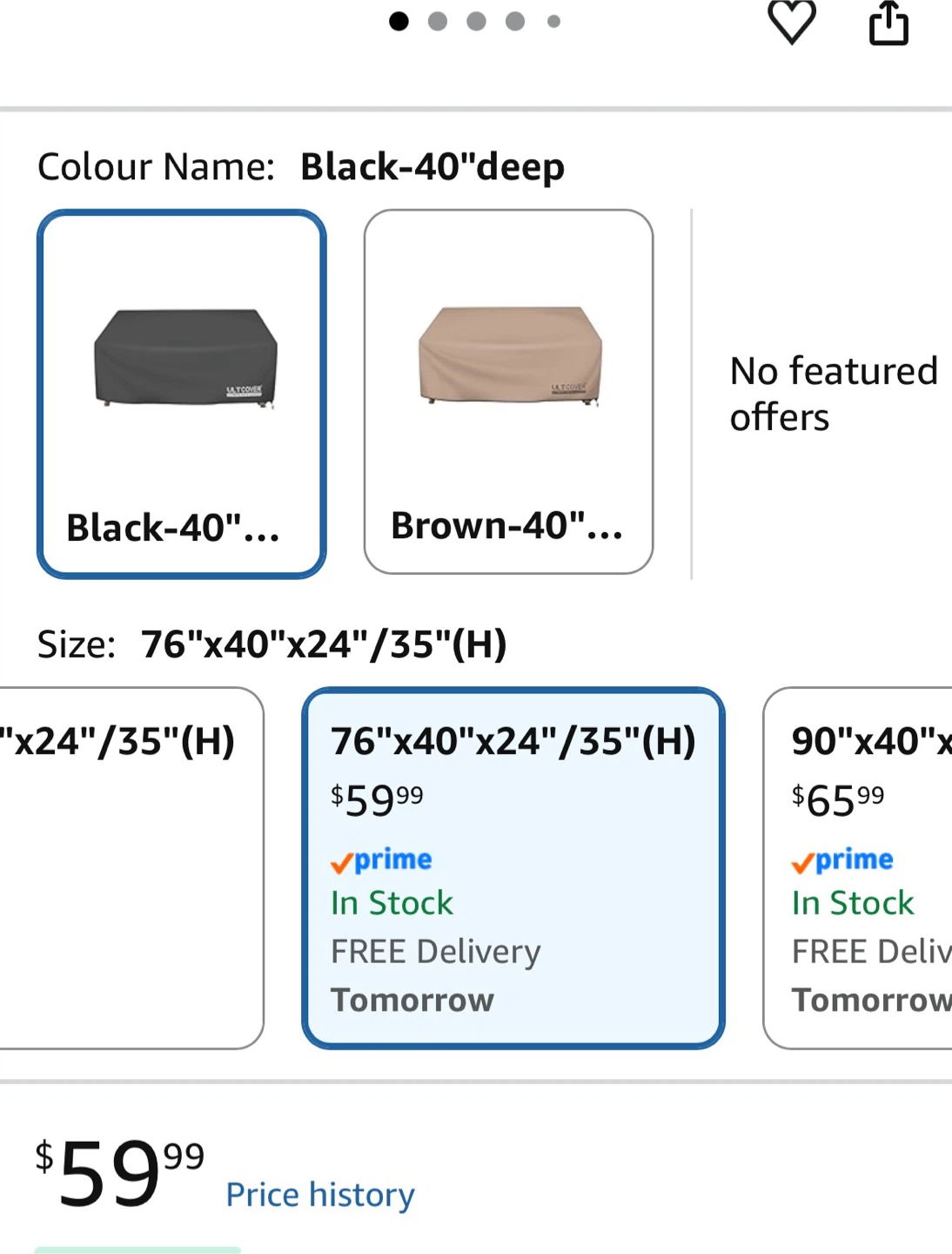 Waterproof Deep Seat Sofa Bench Patio Furniture Couch Cover - photo 3