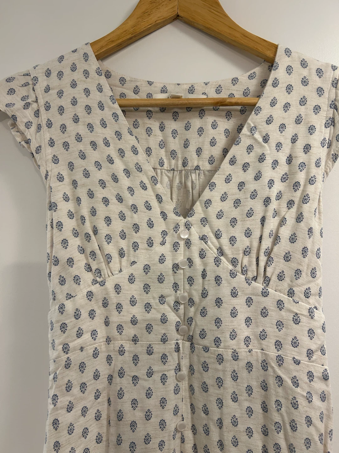 Cream and Blue Maxi Dress - photo 2