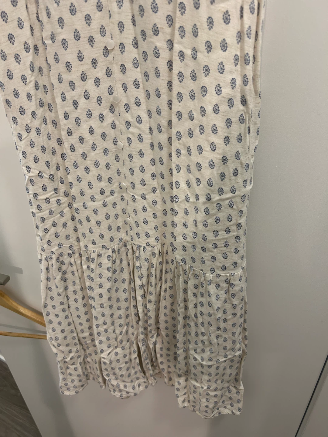Cream and Blue Maxi Dress - photo 3