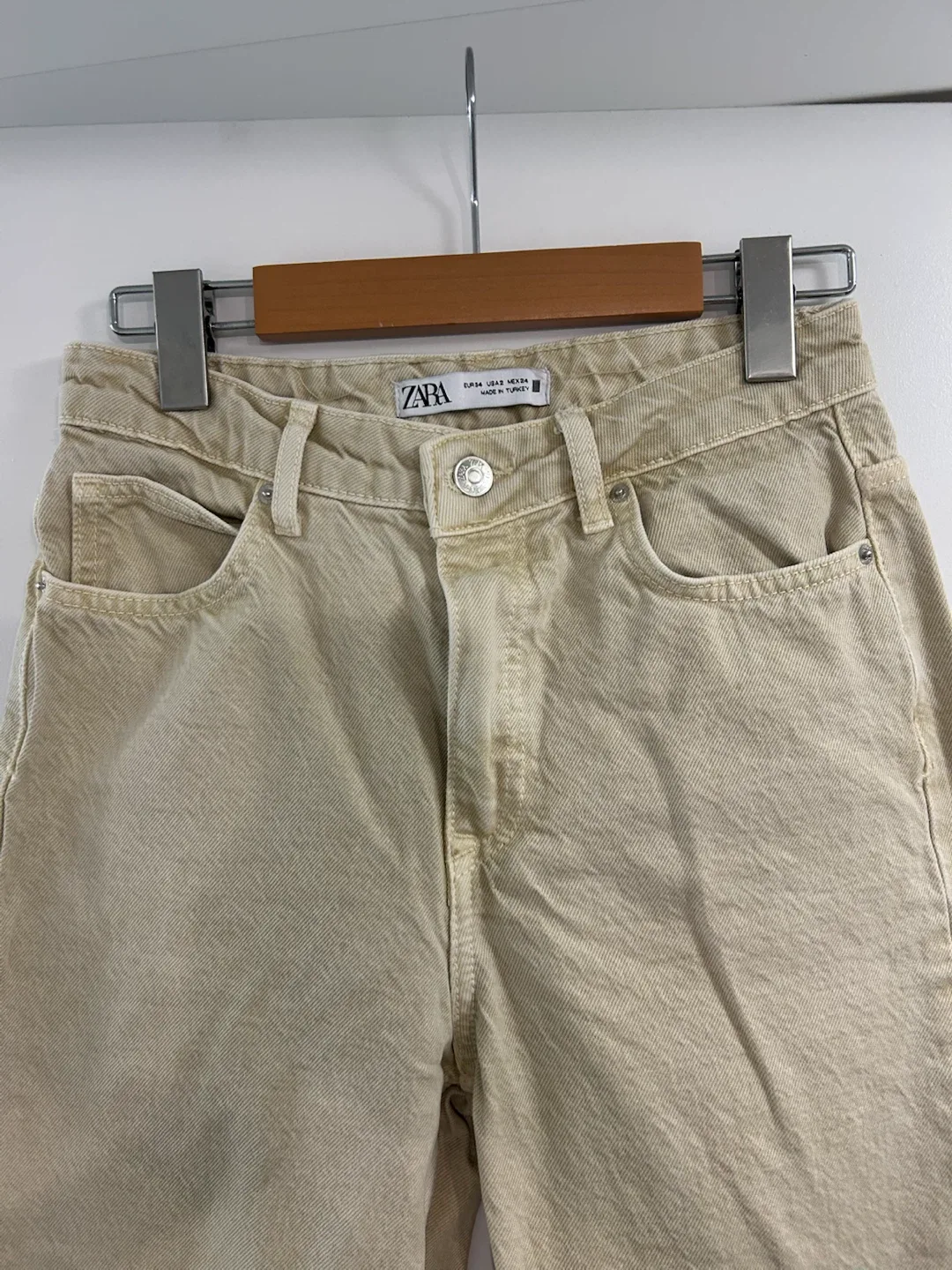 ZARA Women's Wide Leg Jeans - Beige - photo 2