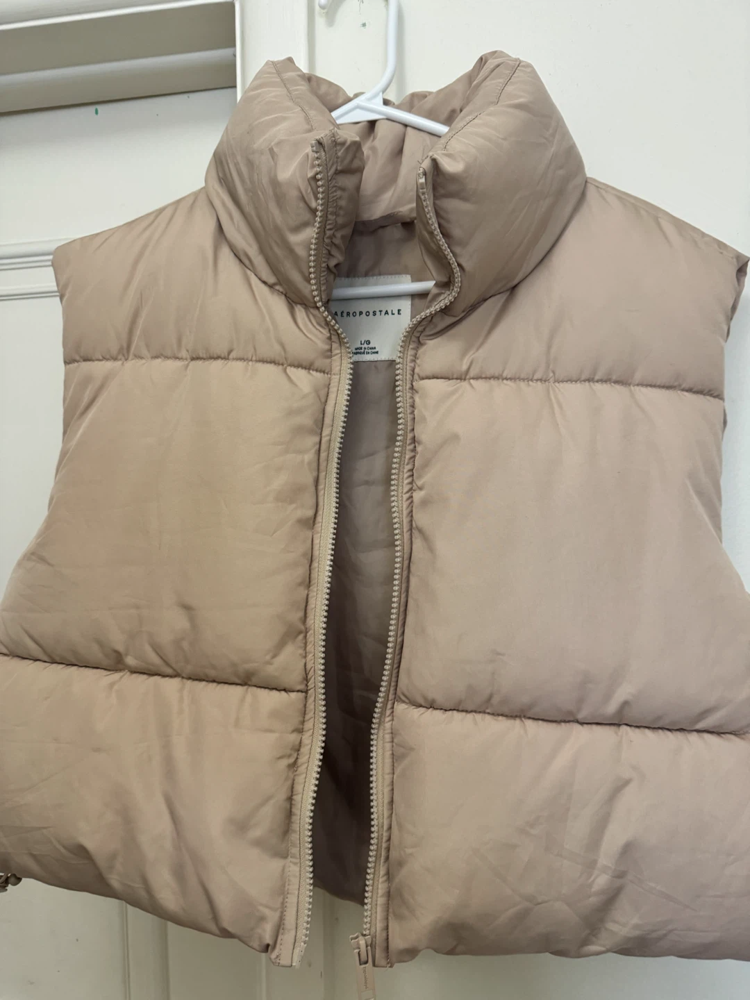Aeropostale Puffer Vest - Beige - L/G