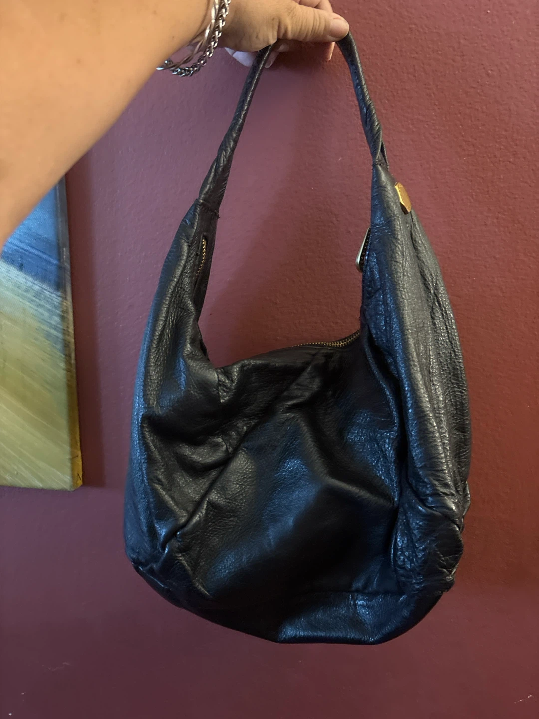 Authentic Marc by Marc Jacobs Black Leather Hobo Bag