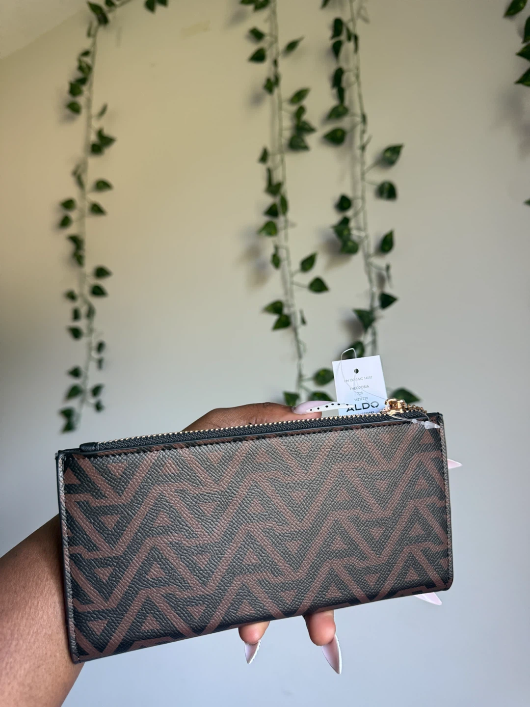 ALDO Brown Geometric Pattern Wallet - photo 2