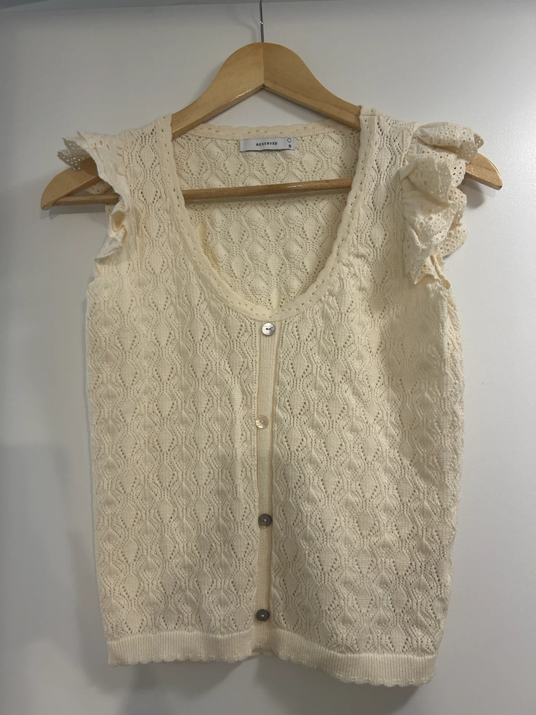 Cream Knit Tank Top - Size S