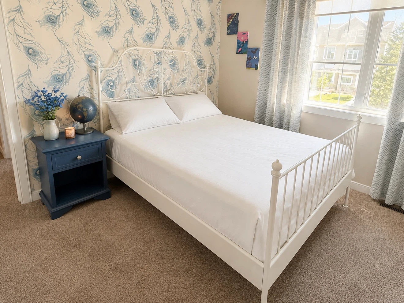 White Metal Bed Frame
