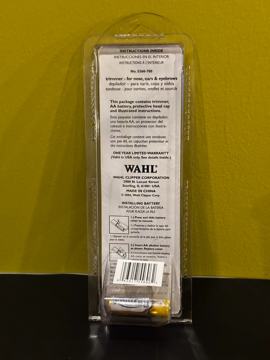 Wahl Nose, Ear & Eyebrow Trimmer with AA Battery - photo 3