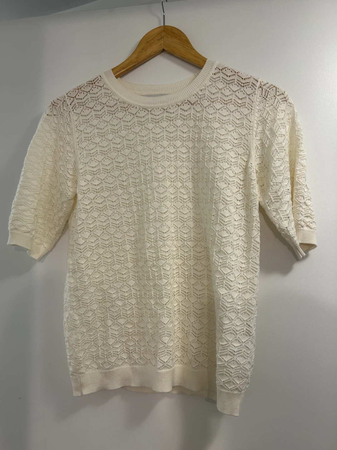 Cream Knit Top