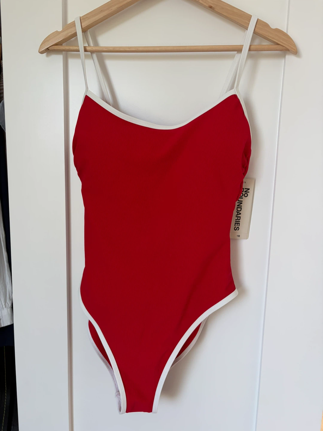 *NEW* No Boundaries Red One-Piece Swimsuit M