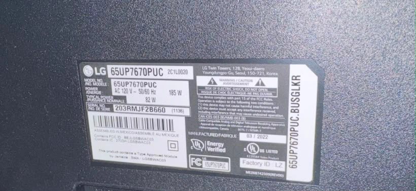 LG 65" UP7670PUC 4K UHD Smart TV - photo 2