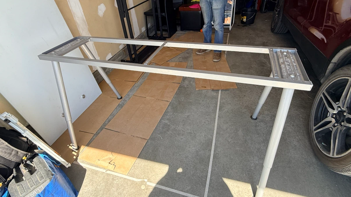 Large frosted glass desk - photo 3