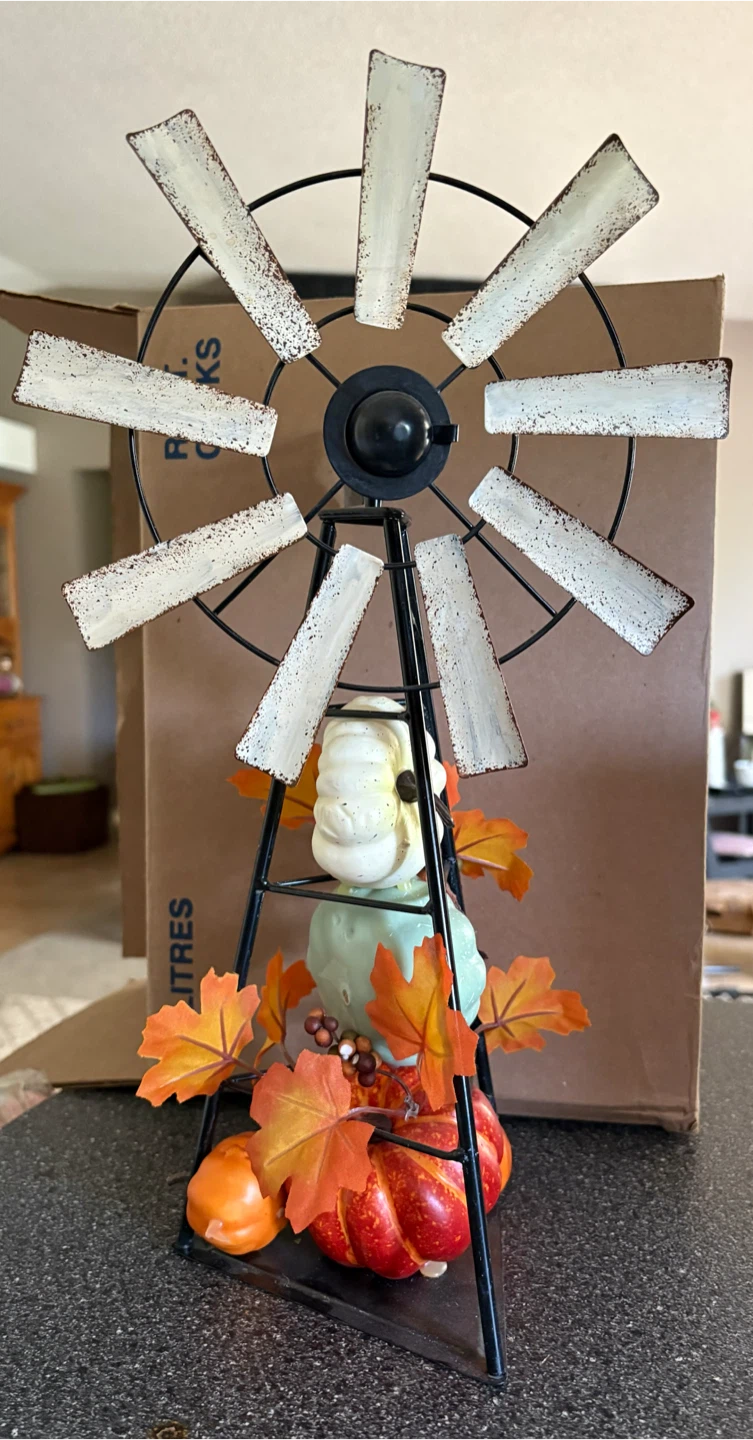 Fall Harvest Windmill Decor