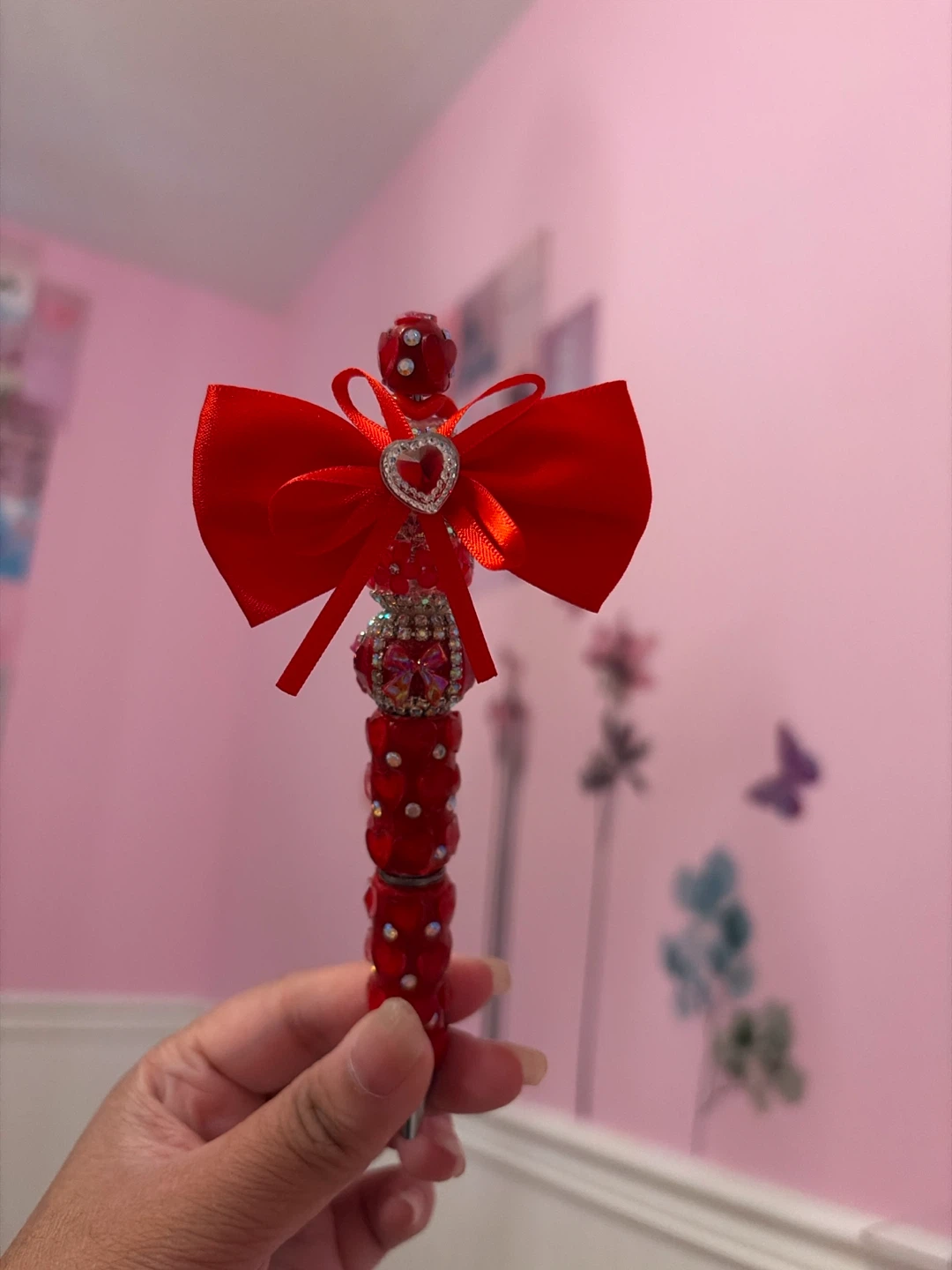Red Bling Pen with Bow