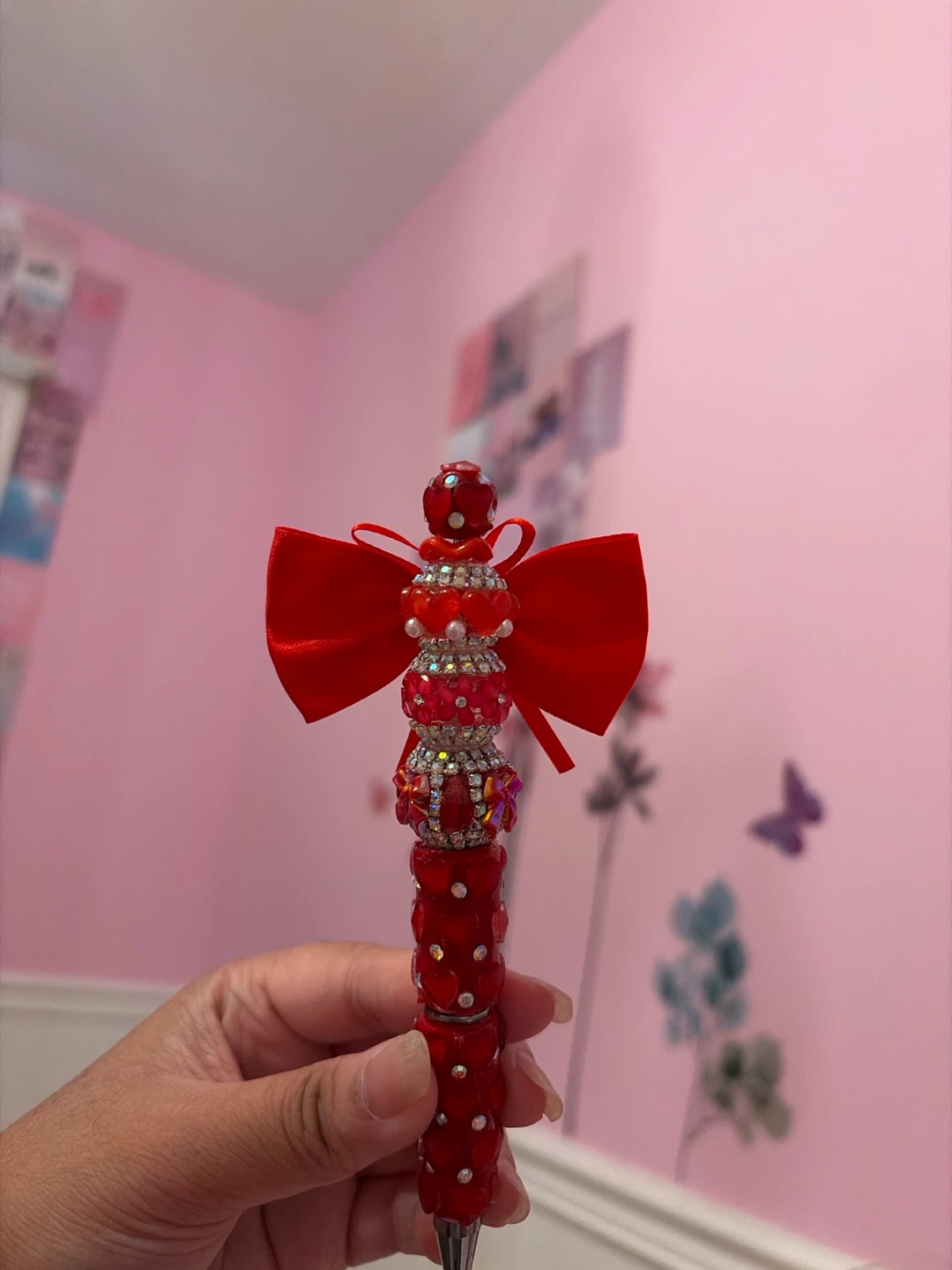 Red Bling Pen with Bow - photo 2