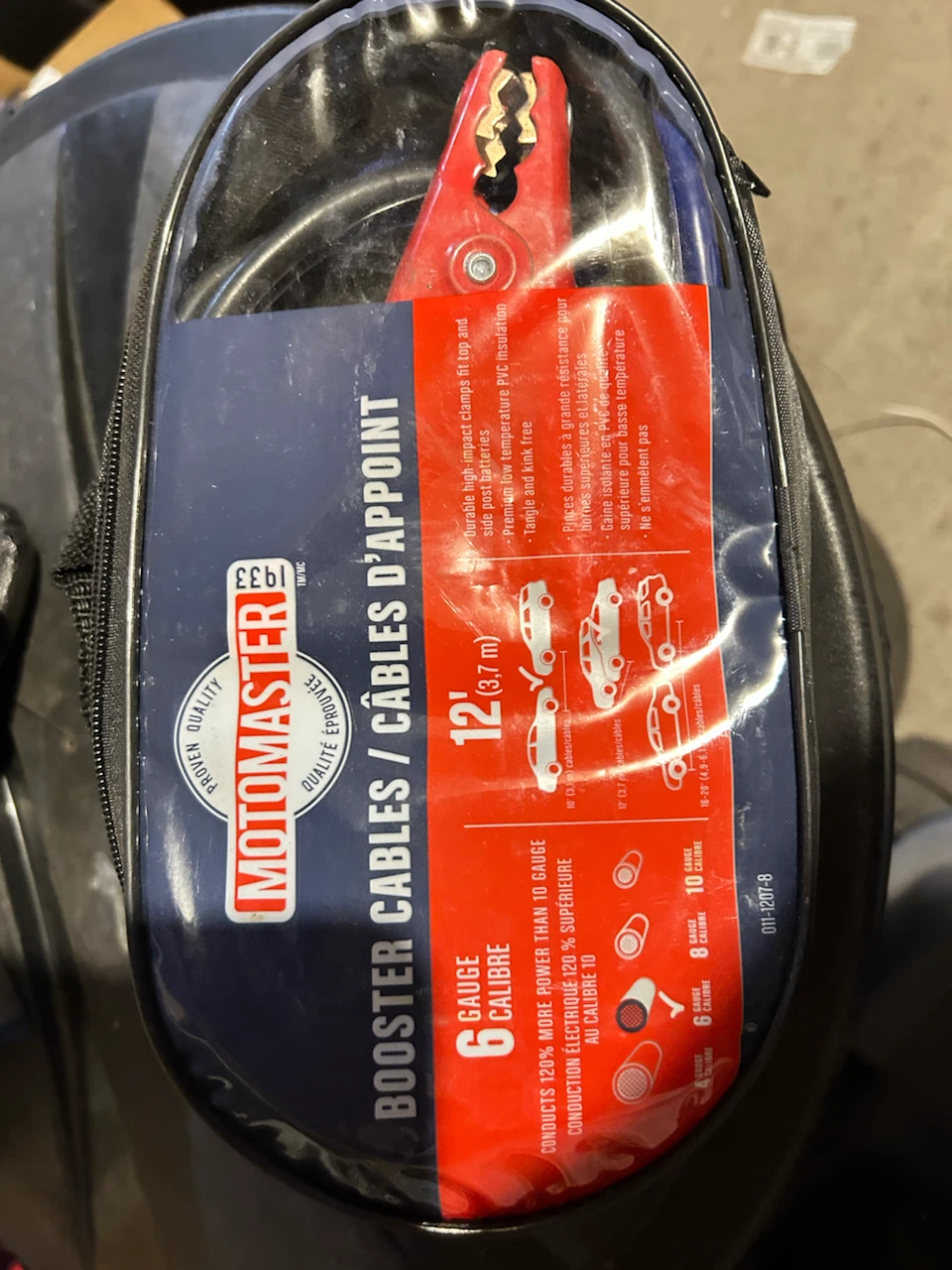 Motomaster 6 Gauge Booster Cables - 12ft