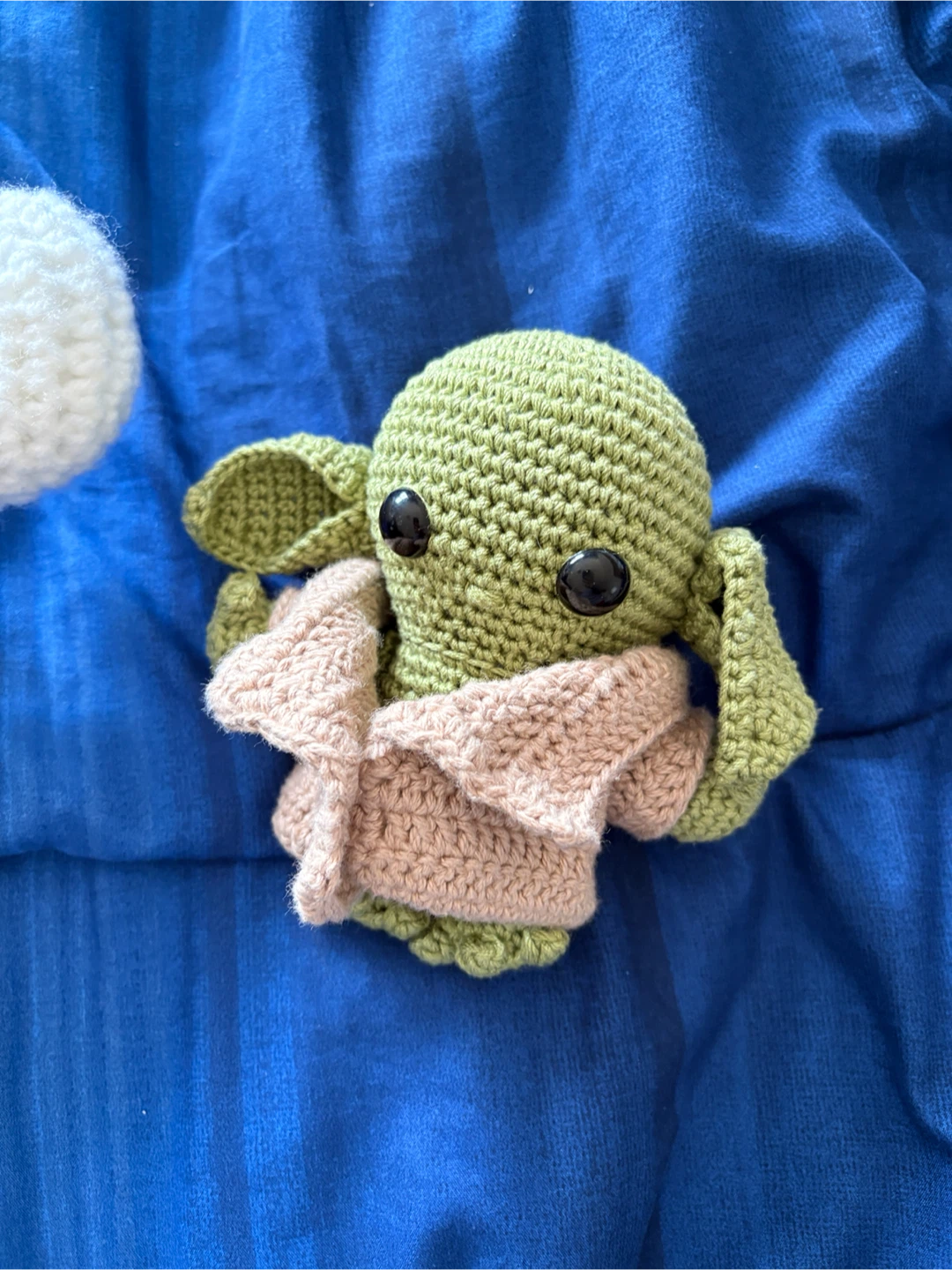 Crocheted Grogu and Mini Moose