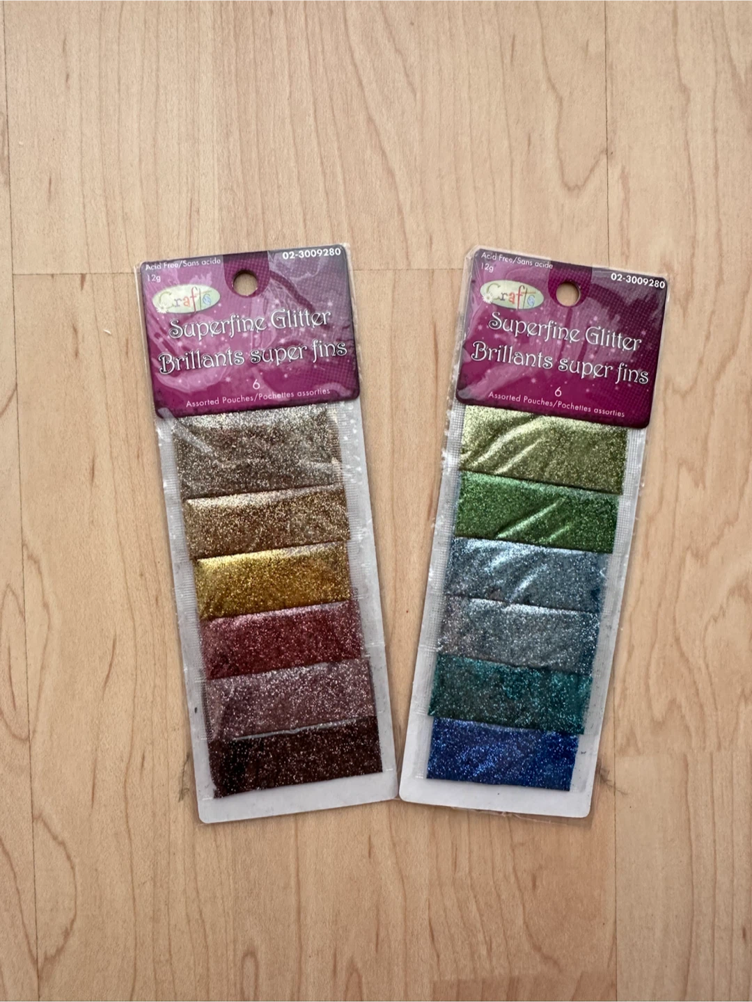 Craft Superfine Glitter Assorted Colors (2 Packs)