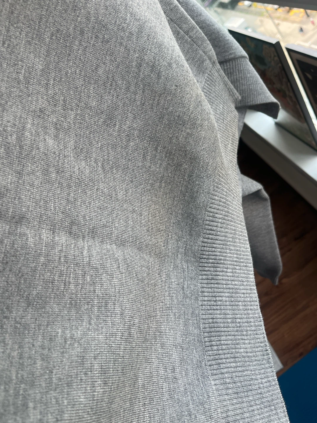 Saint James Grey Knit Cardigan(coffee stain) - photo 5