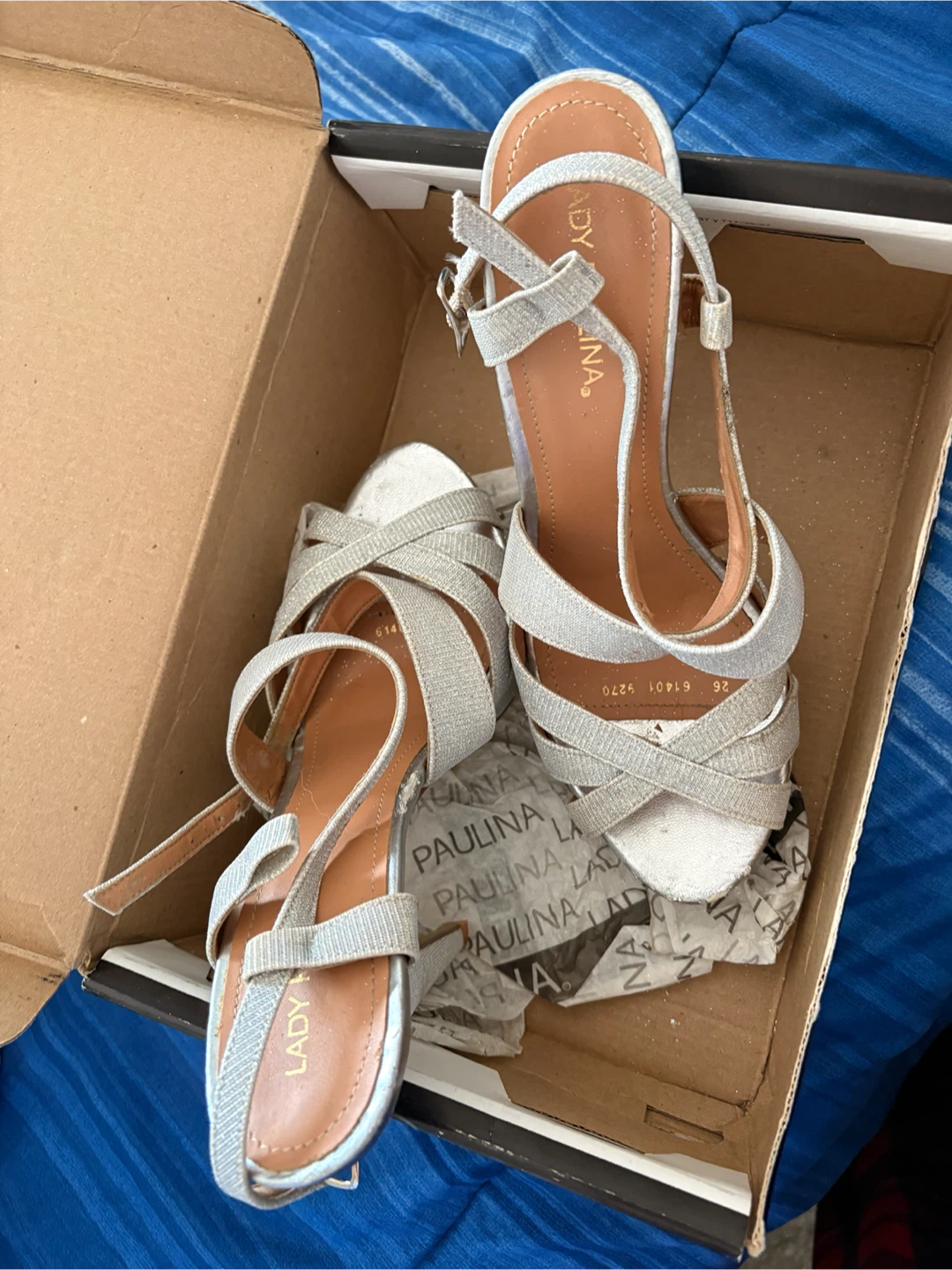 Lady Paulina Silver Strappy Heels - photo 3