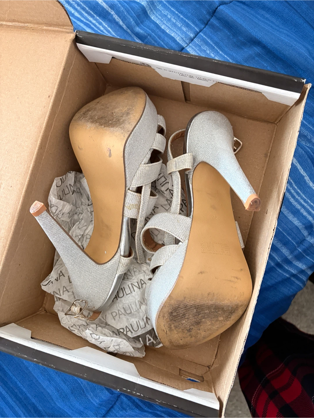 Lady Paulina Silver Strappy Heels - photo 4
