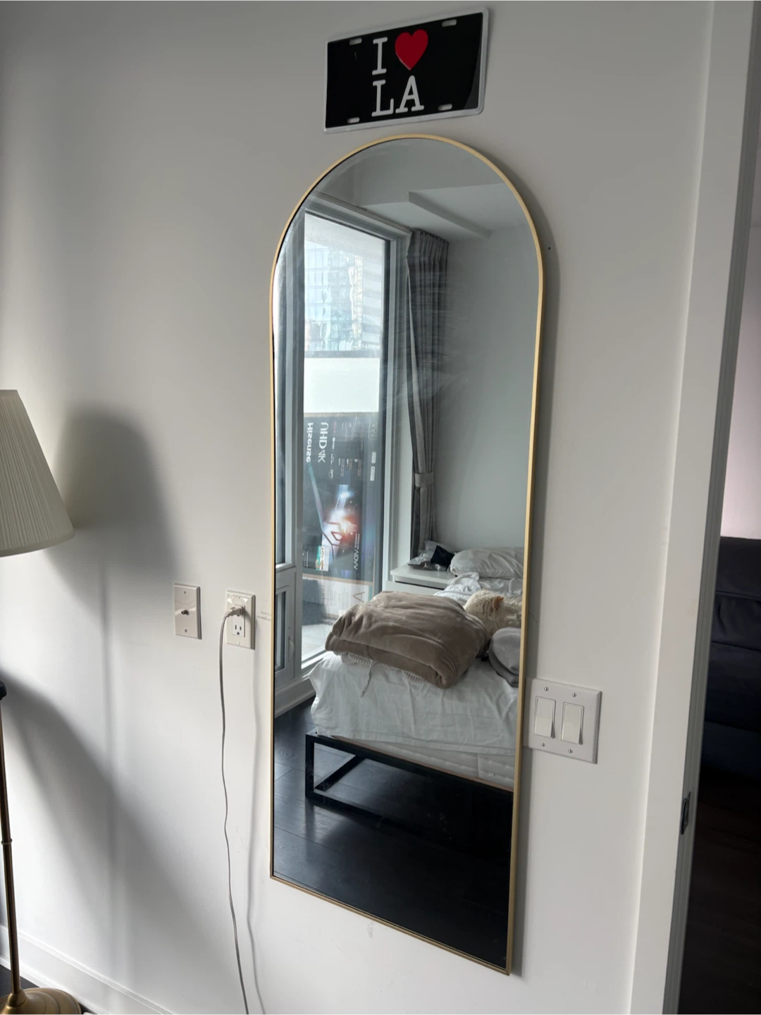 Long gold plated mirror - photo 3