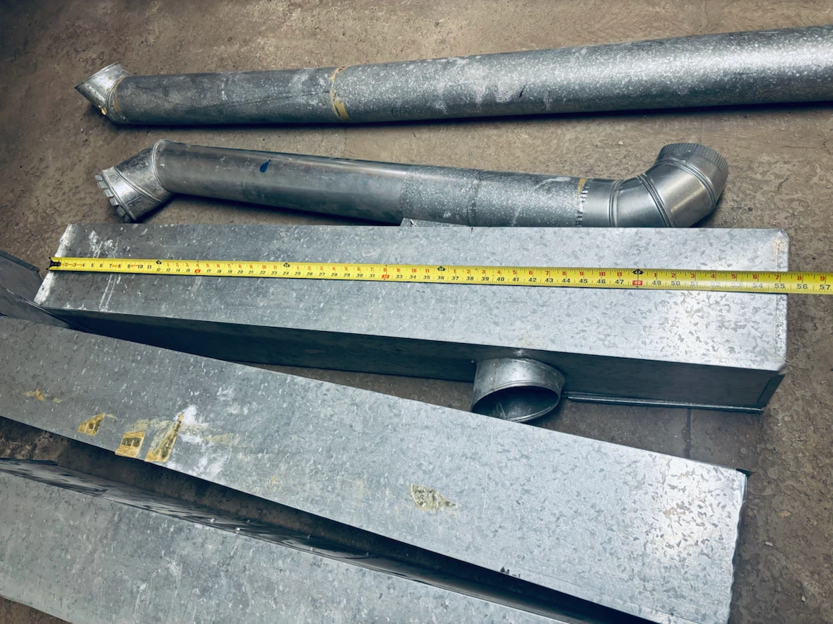 Galvanized Metal HVAC Ductwork & Pipe Set – Complete Lot - photo 5
