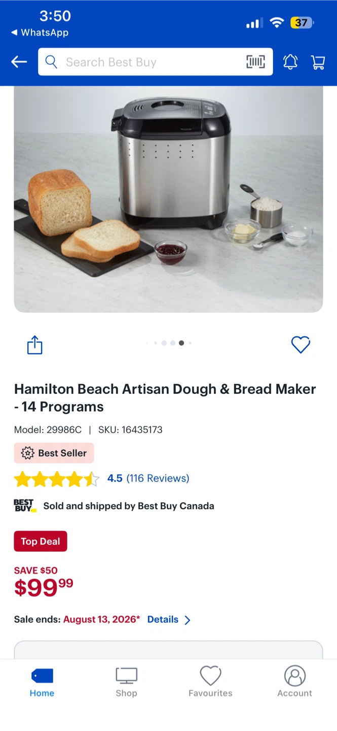 Hamilton Beach Artisan Dough & Bread Maker - 14 Programs - photo 3