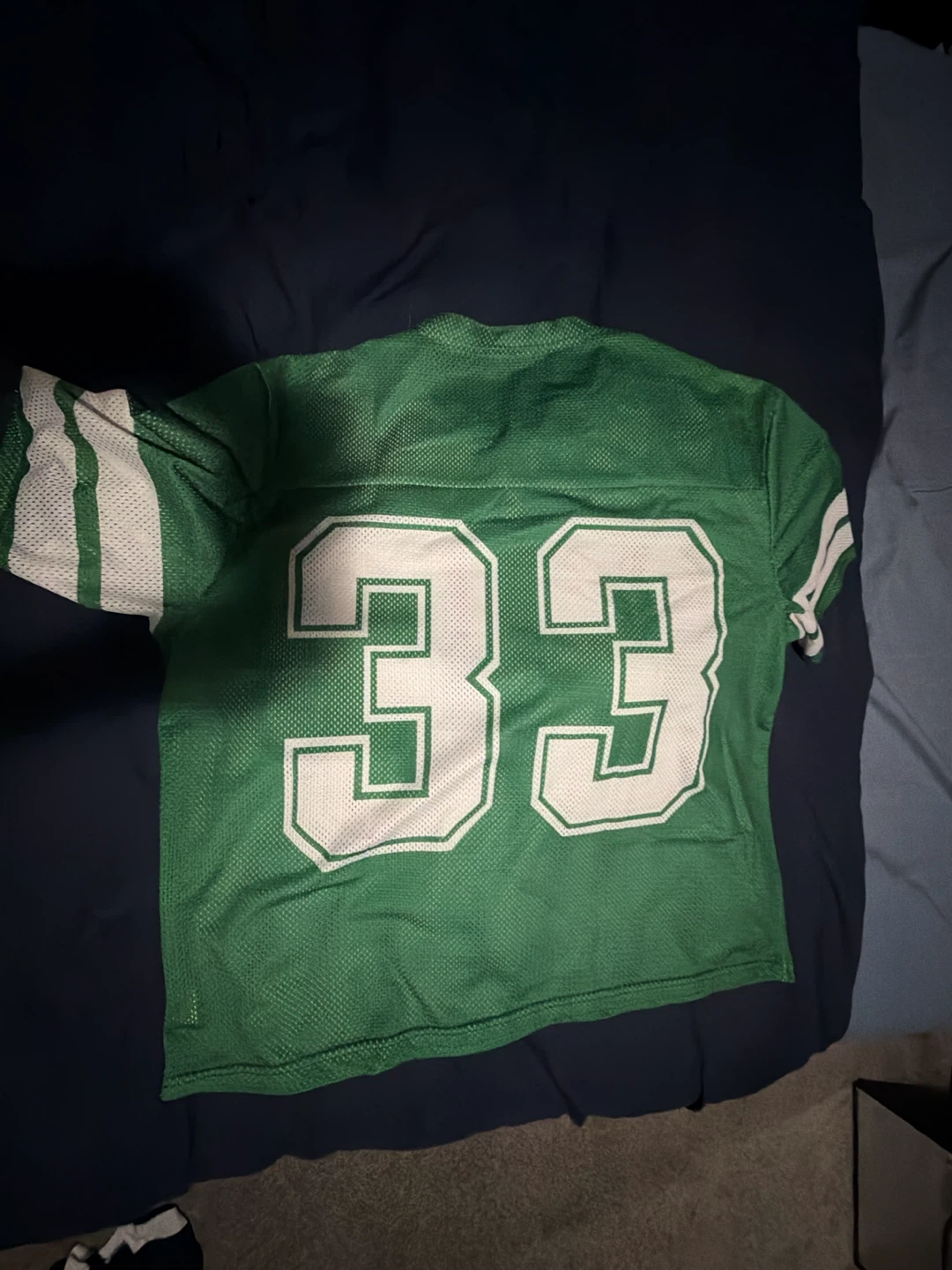 Green Football Jersey with Number 33
