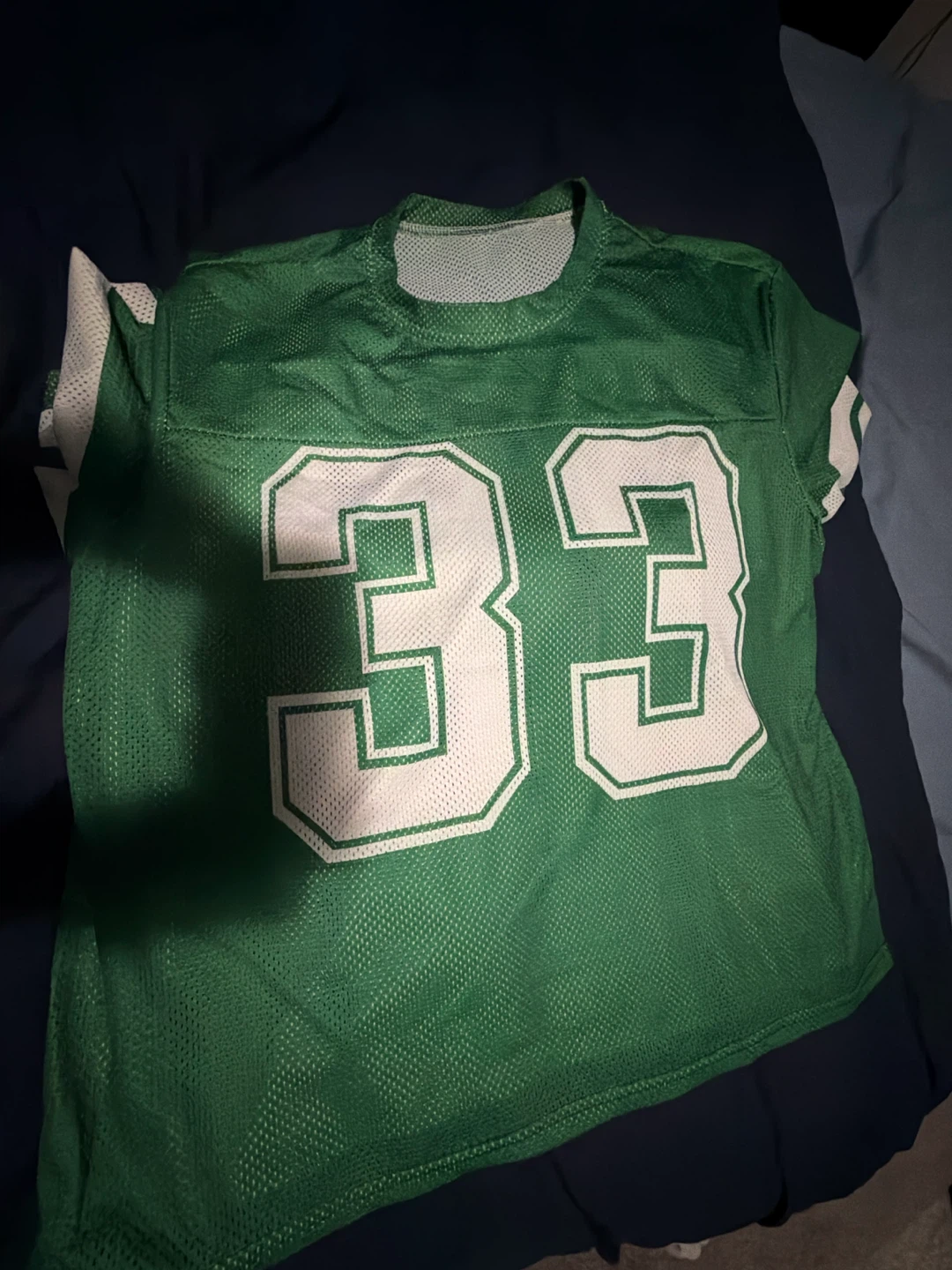 Green Football Jersey with Number 33 - photo 2