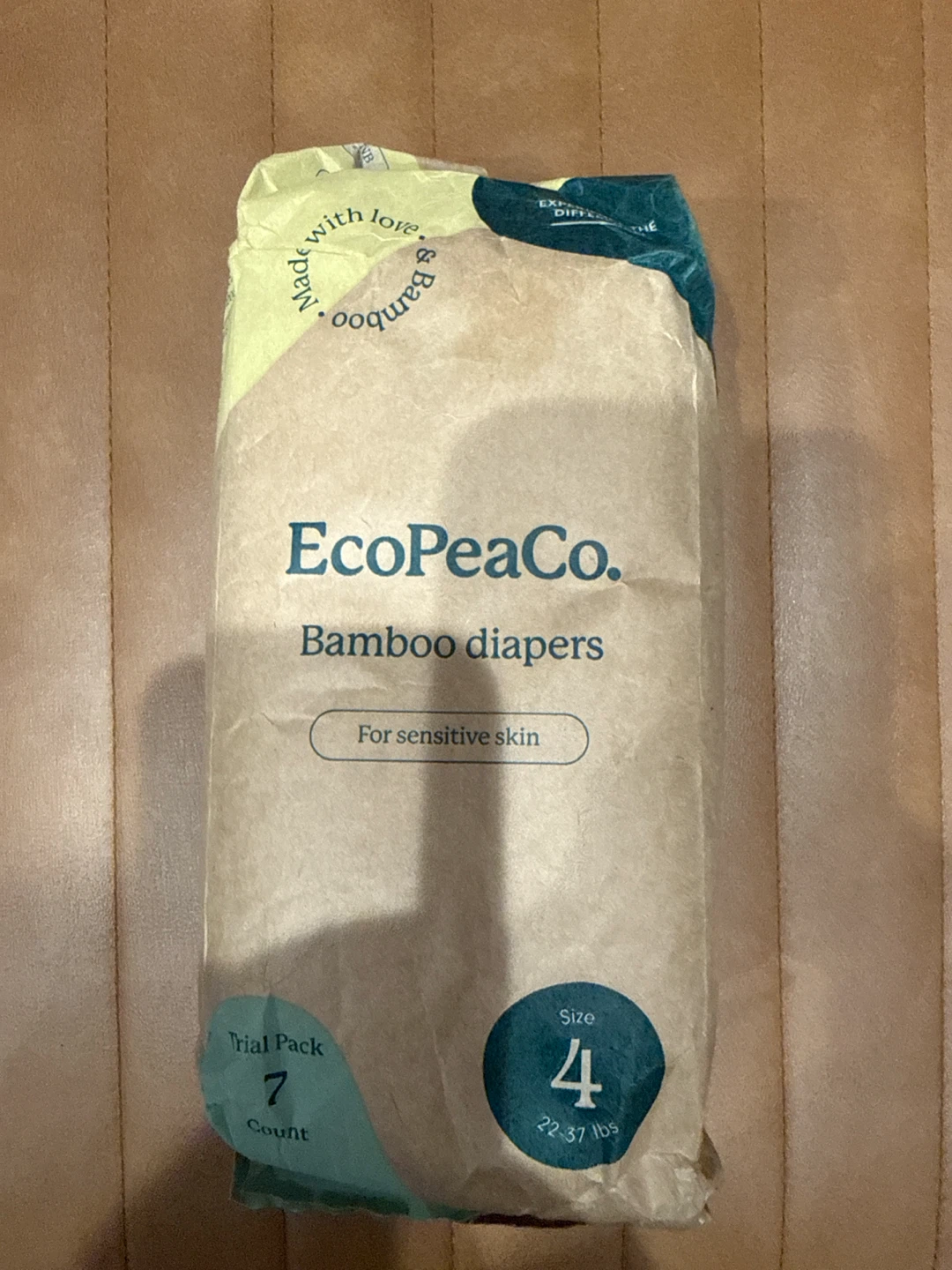 EcoPeaCo. Bamboo Diapers Size 4 (7 Count)