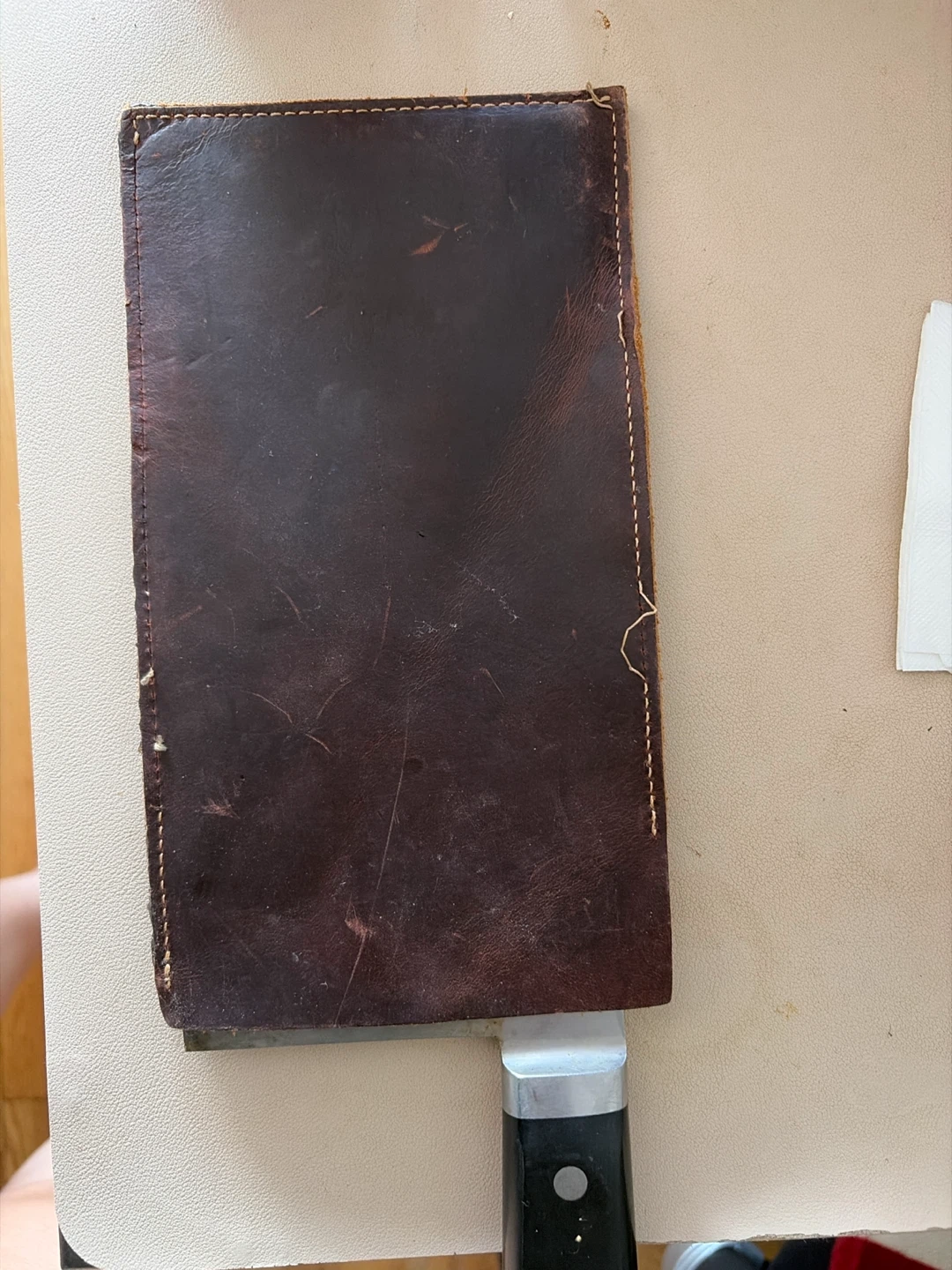 Japanese Cleaver with Leather Sheath - photo 2