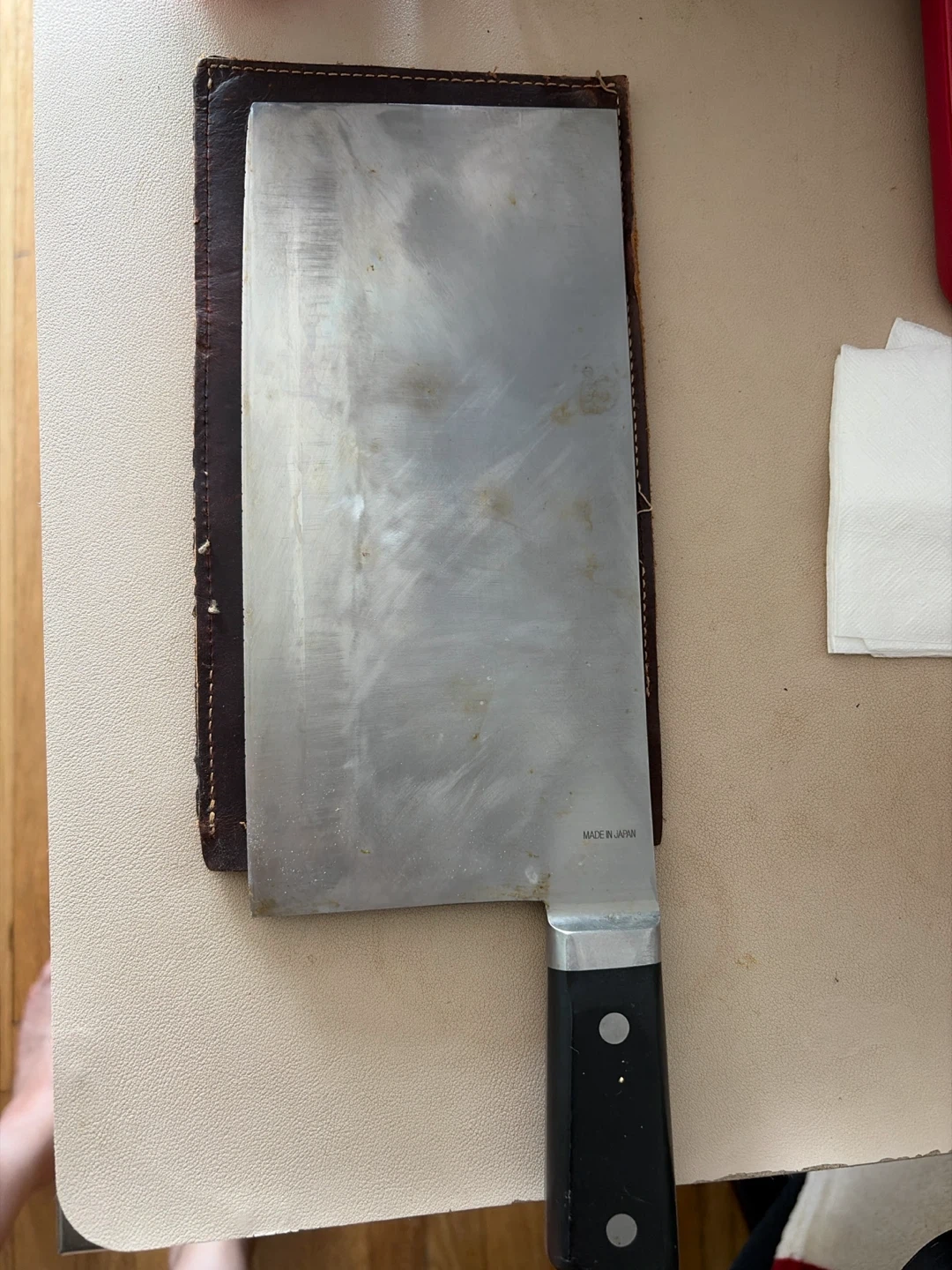 Japanese Cleaver with Leather Sheath - photo 4