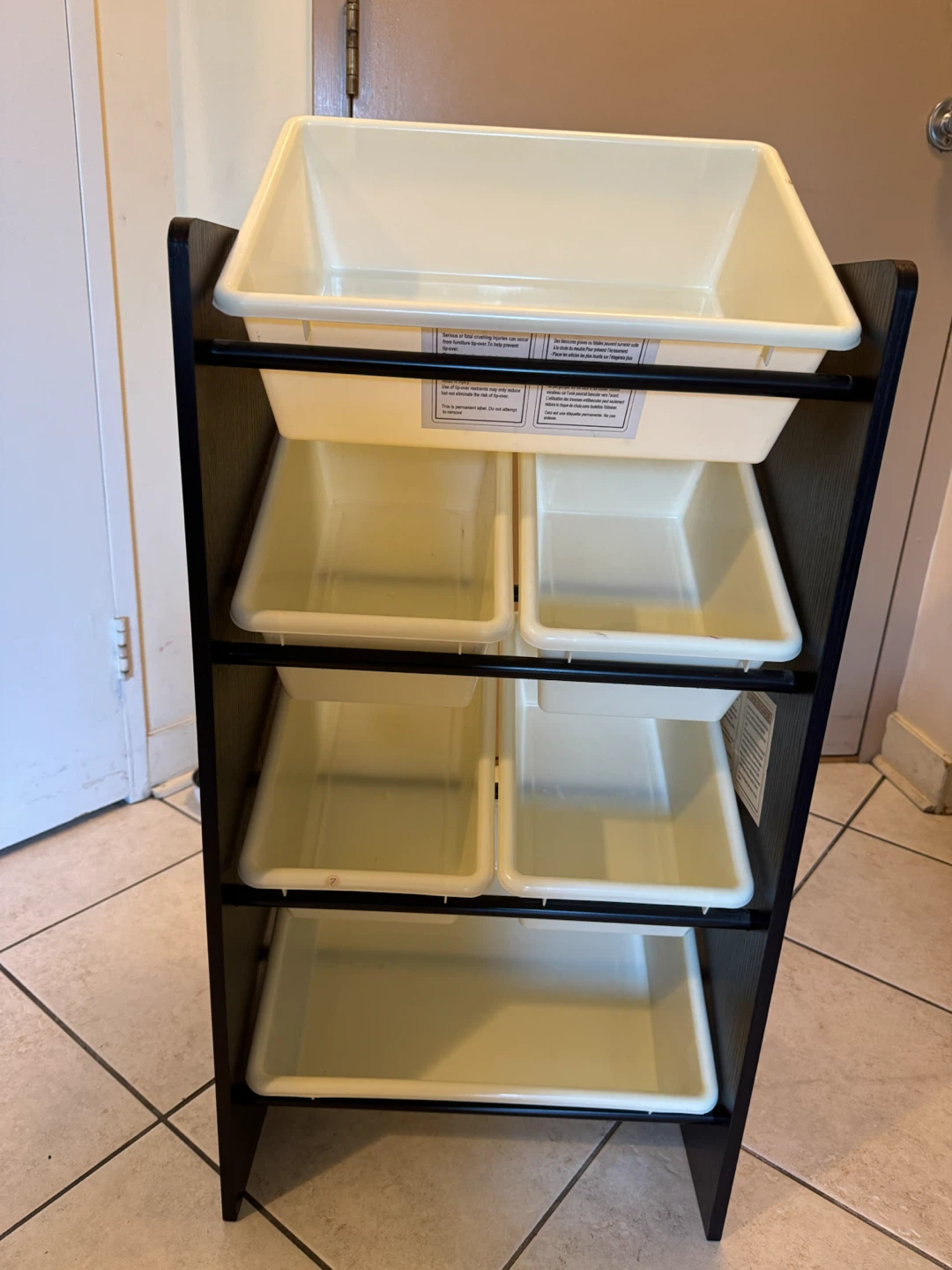 wooden Kids Toy Storage Organizer with Bins