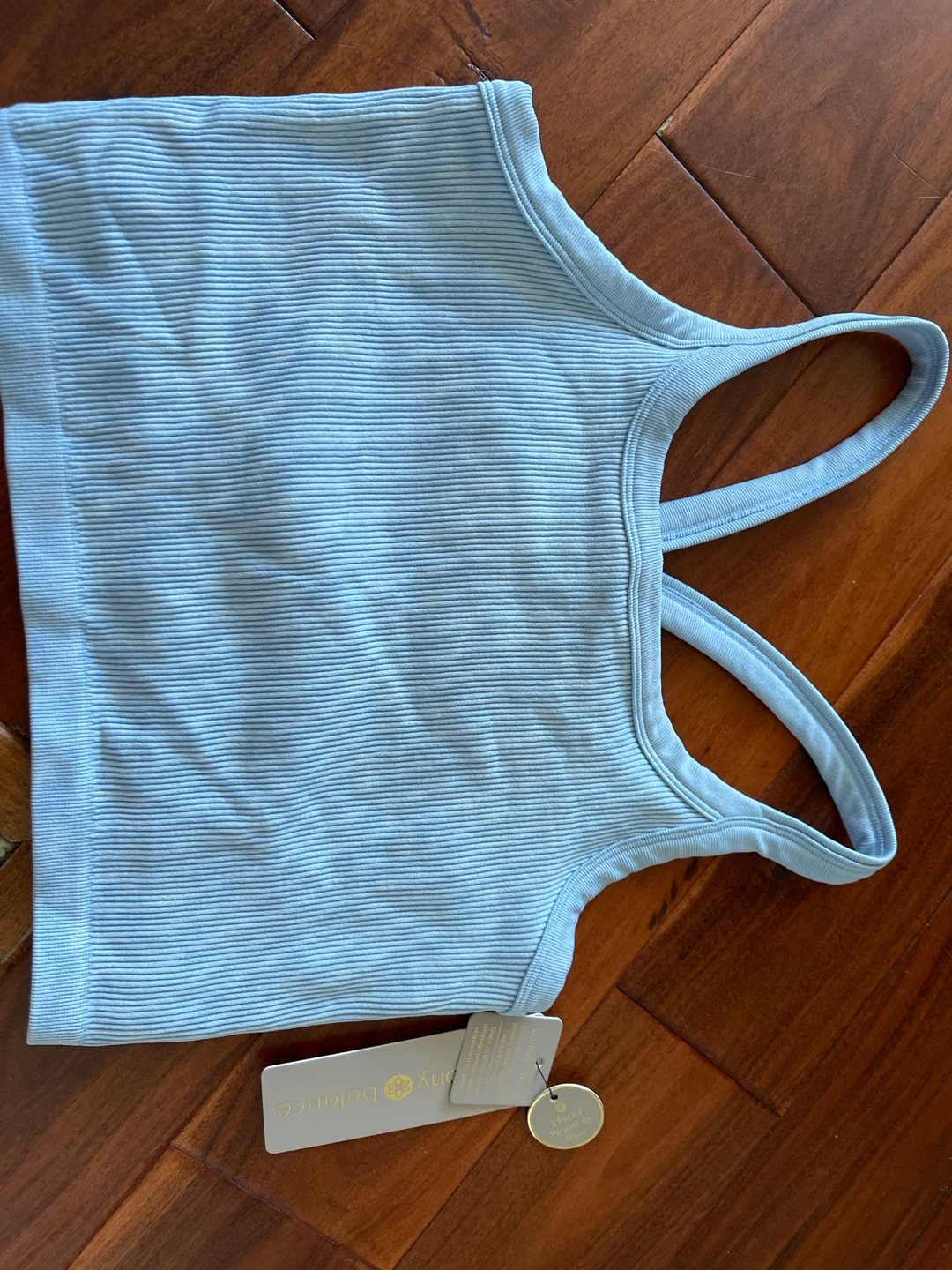 Balance Collection Ribbed Tank Top - Light Blue