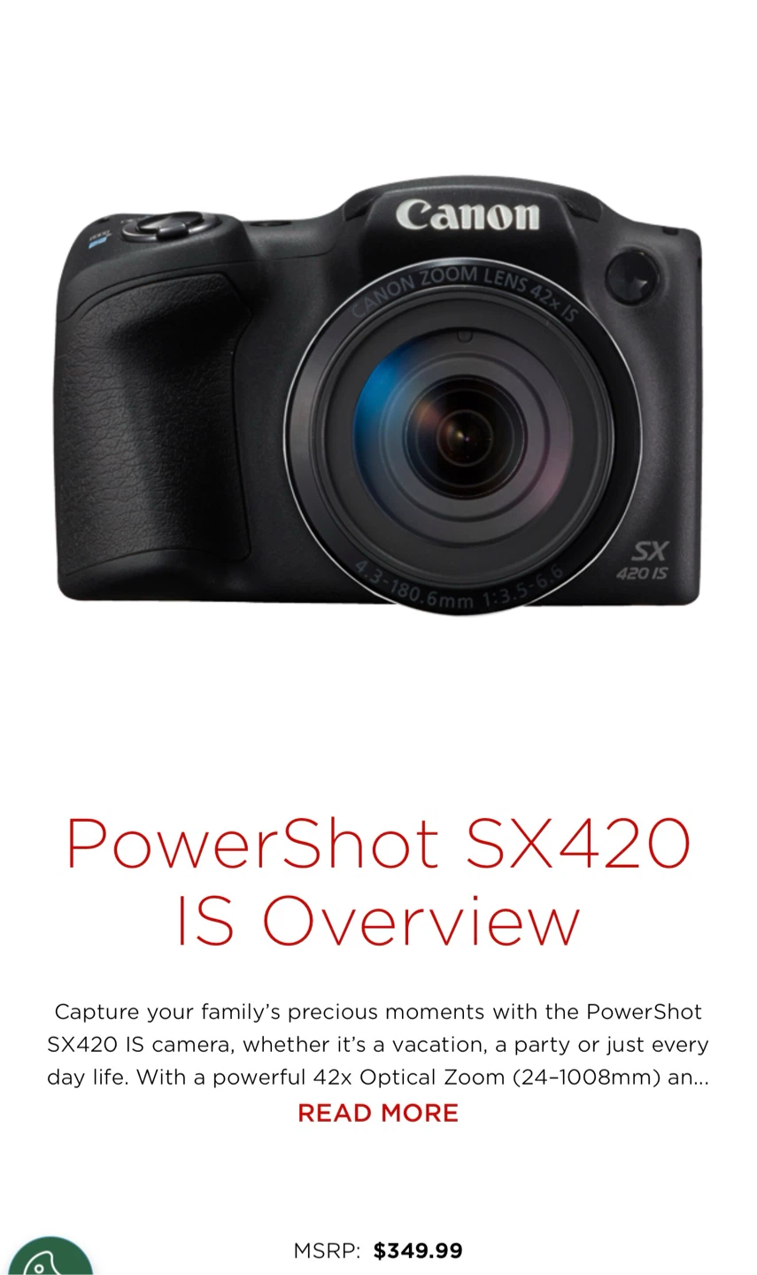 Canon Digital Camera with Charger