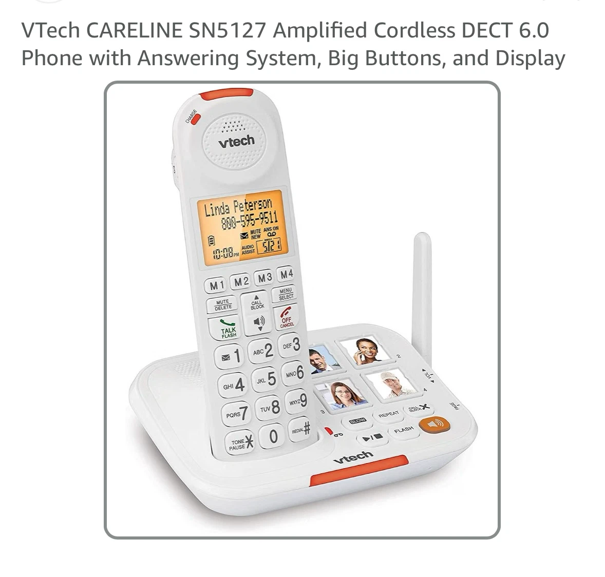 VTech CARELINE SN5127 Phone with Answering System, Big Buttons