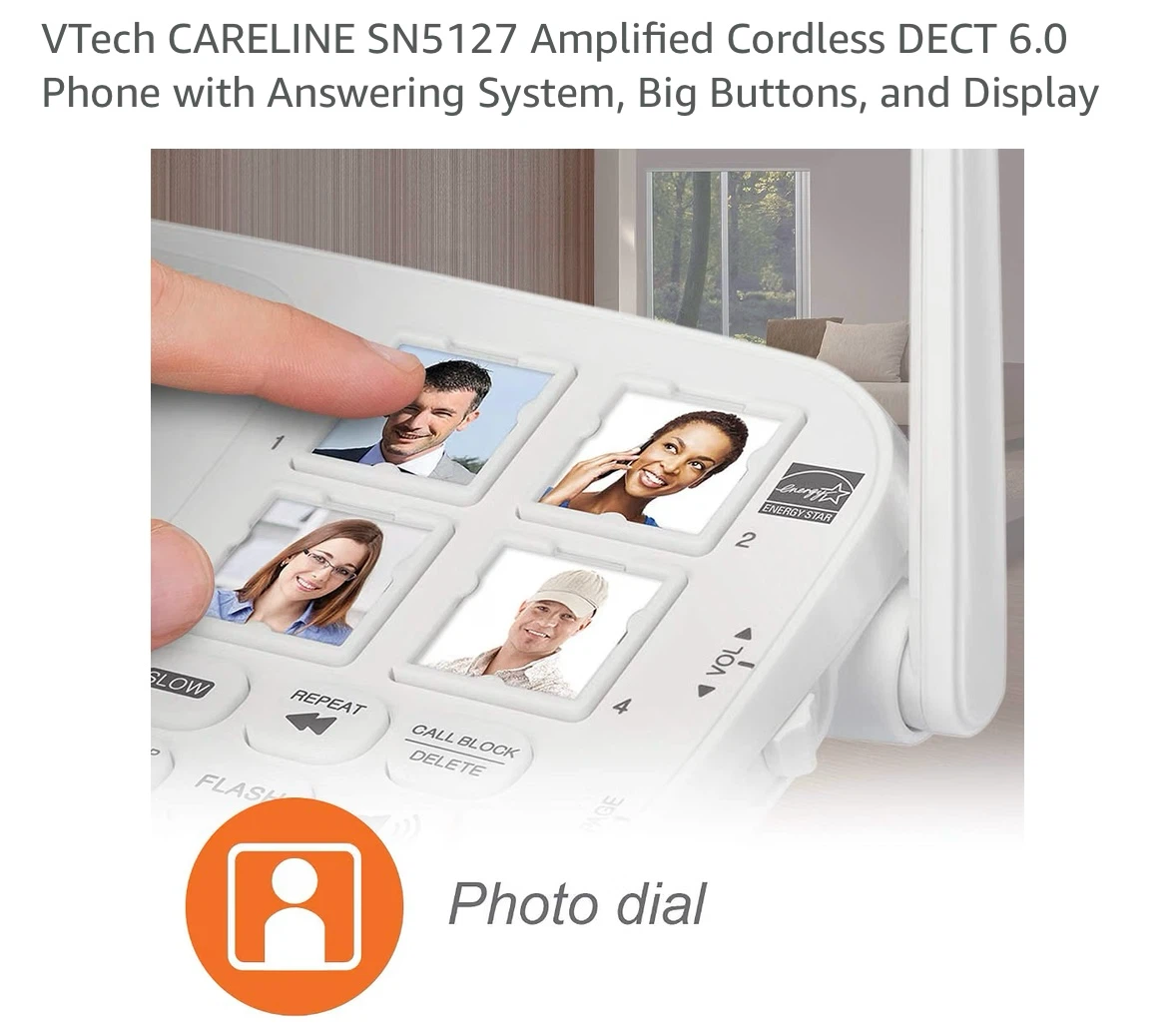 VTech CARELINE SN5127 Phone with Answering System, Big Buttons - photo 5