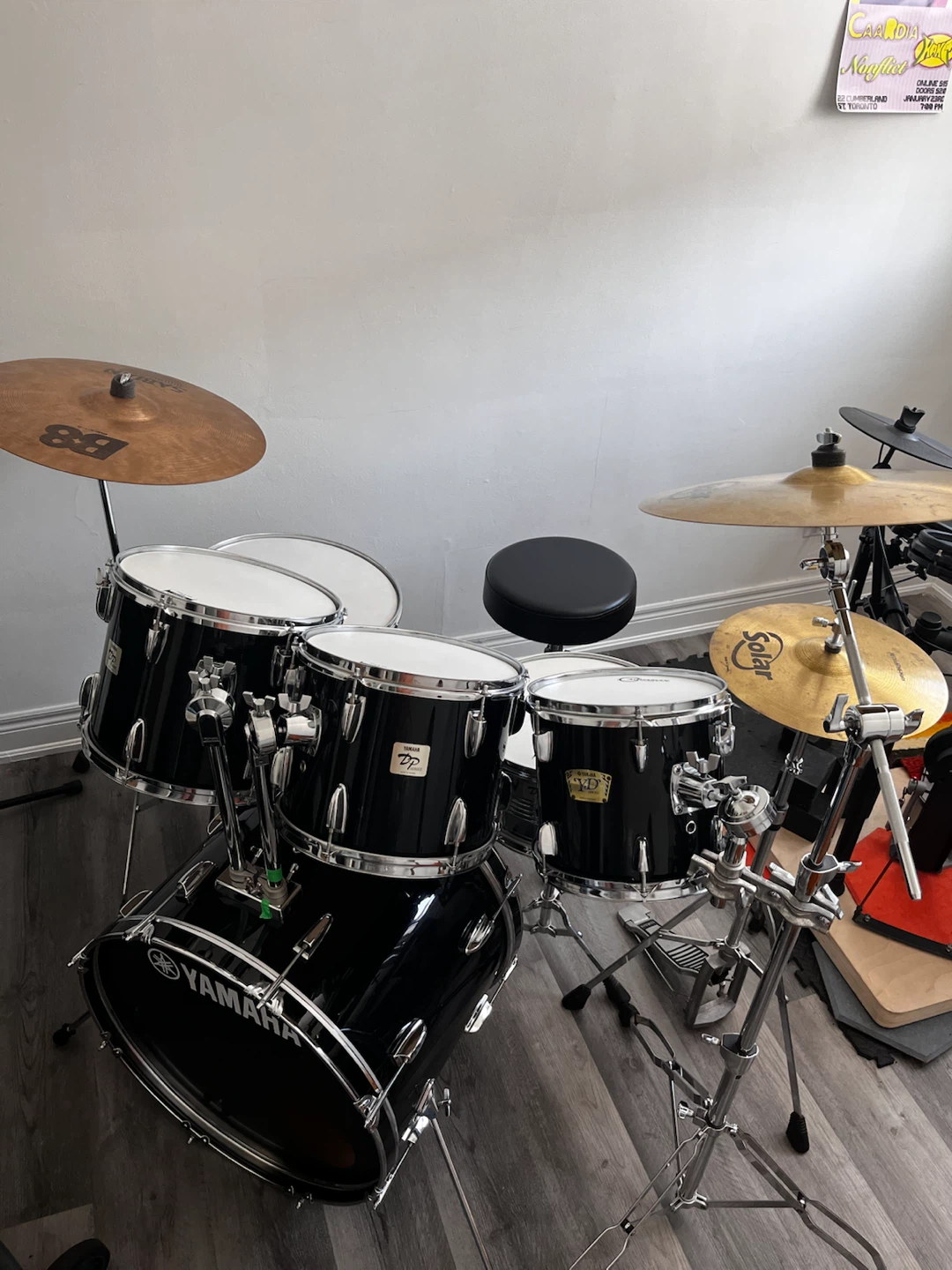 Yamaha Drum Kit with Sabian & Solar Cymbals