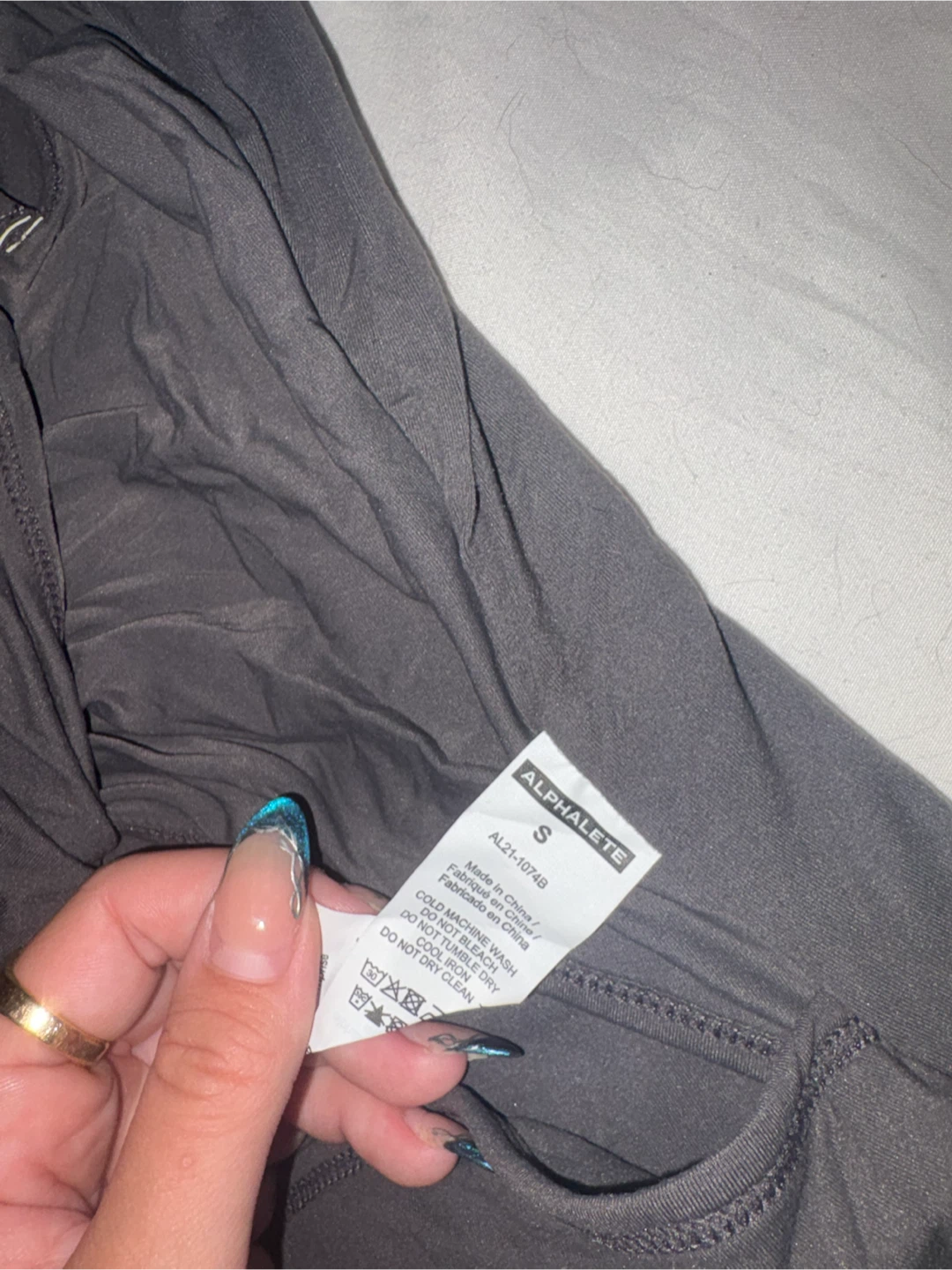 Alphalete Grey Spaghetti Strap Dress Size S - photo 3