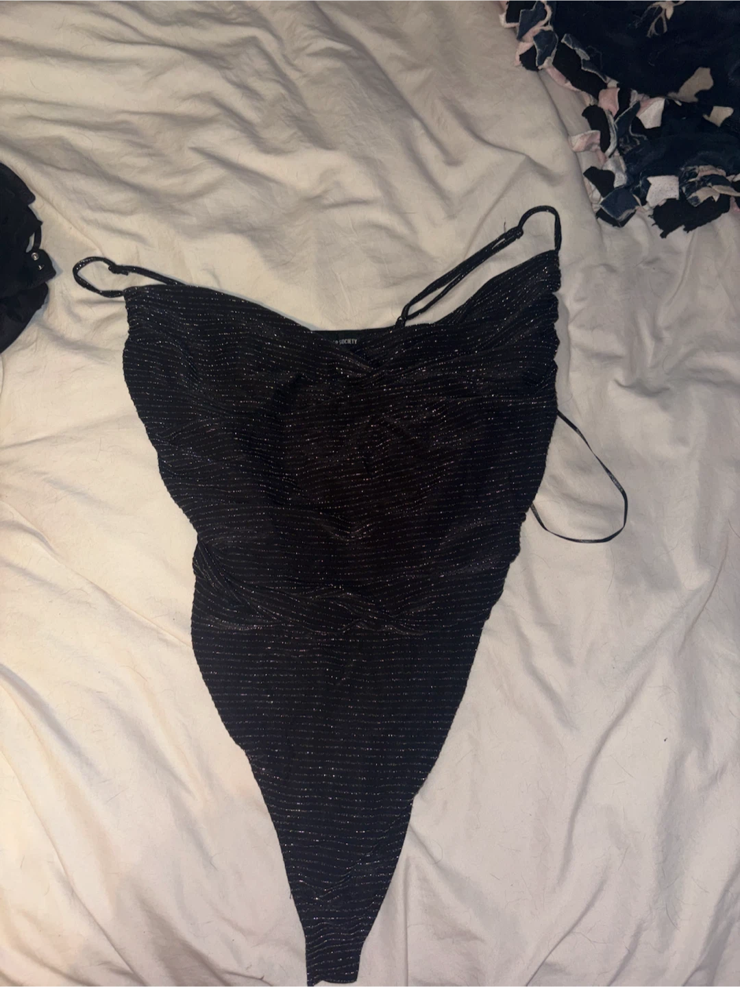 Streetwear Society Black Sparkle Bodysuit