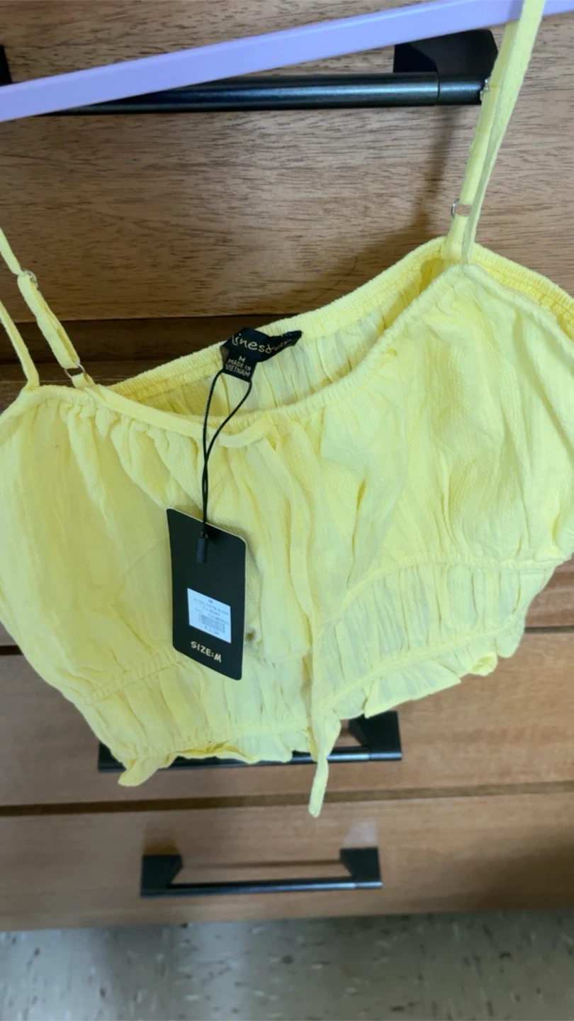 Yellow Crop Top - Size M - photo 2