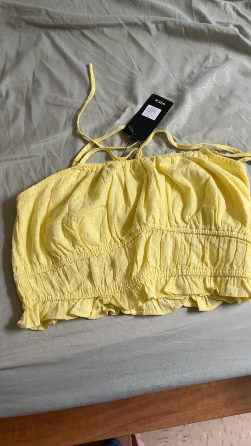 Yellow Crop Top - Size M - photo 4