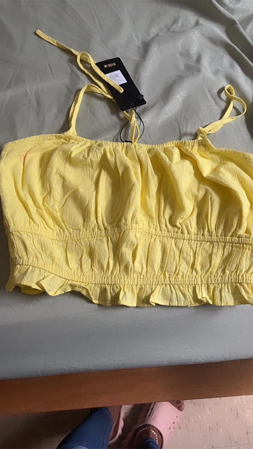 Yellow Crop Top - Size M - photo 5