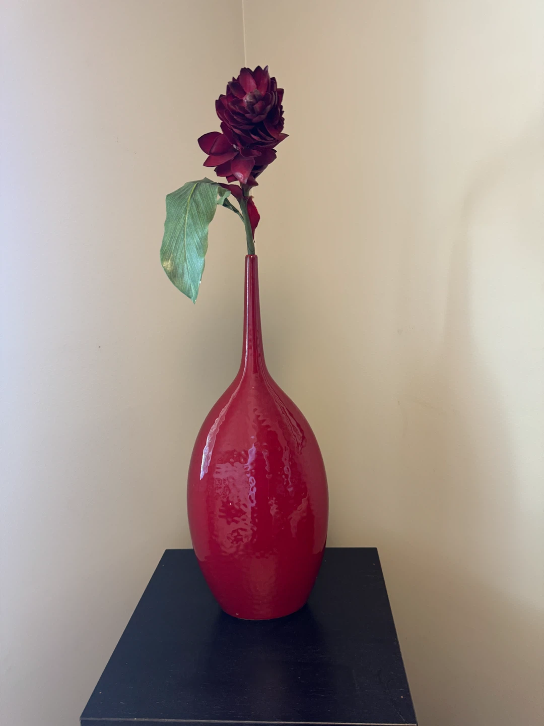 Red Ceramic Vase