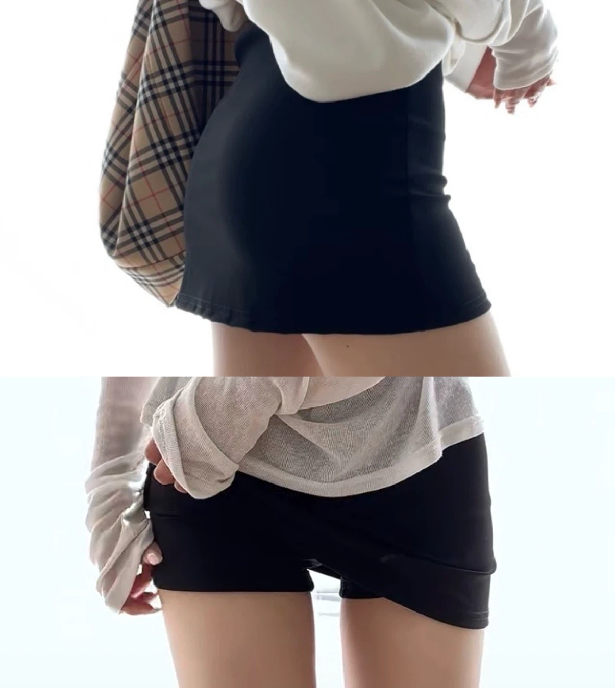Black Mini Skirt / Shorts Combo