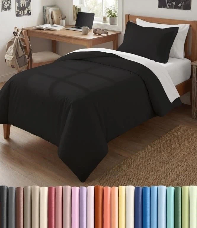 Black Duvet Cover Set Twin/Twin XL