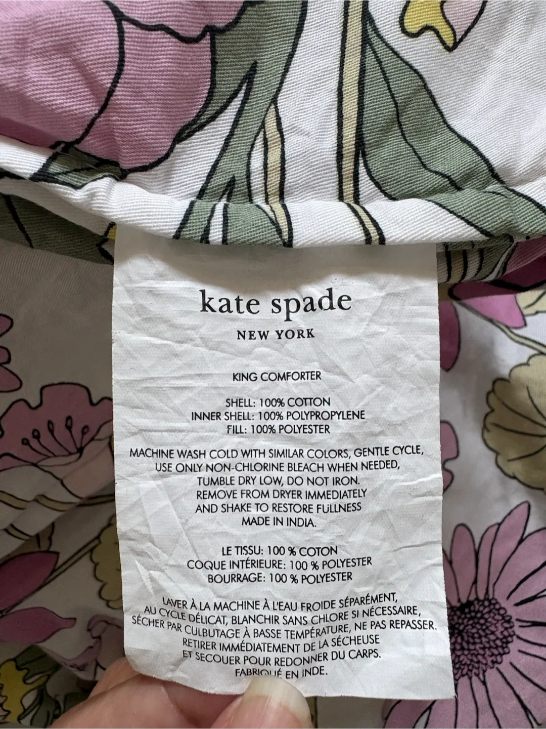 Kate Spade New York King Comforter - Floral Print - photo 5