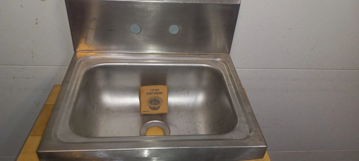 Commercial Stainless Steel Sink with Basket Strainer