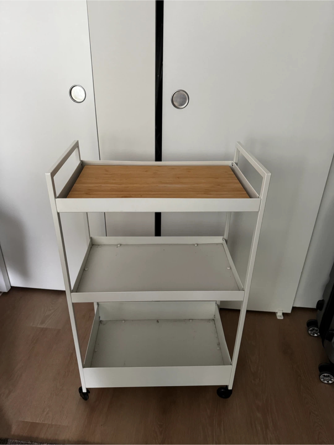 3-Tier Rolling Cart with Bamboo Top - IKEA