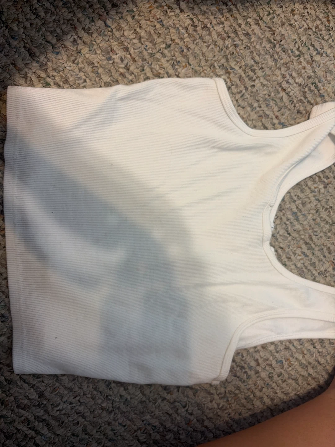 White Streetwear Society Ribbed Crop Tank Top - photo 3