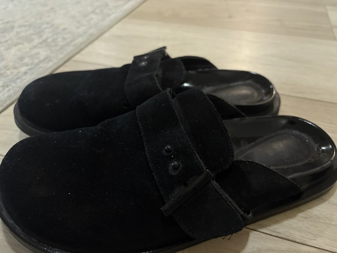 Black Suede Clogs - photo 2